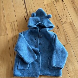 Baby Gap bear cardigan, blue, sz 18-24 months